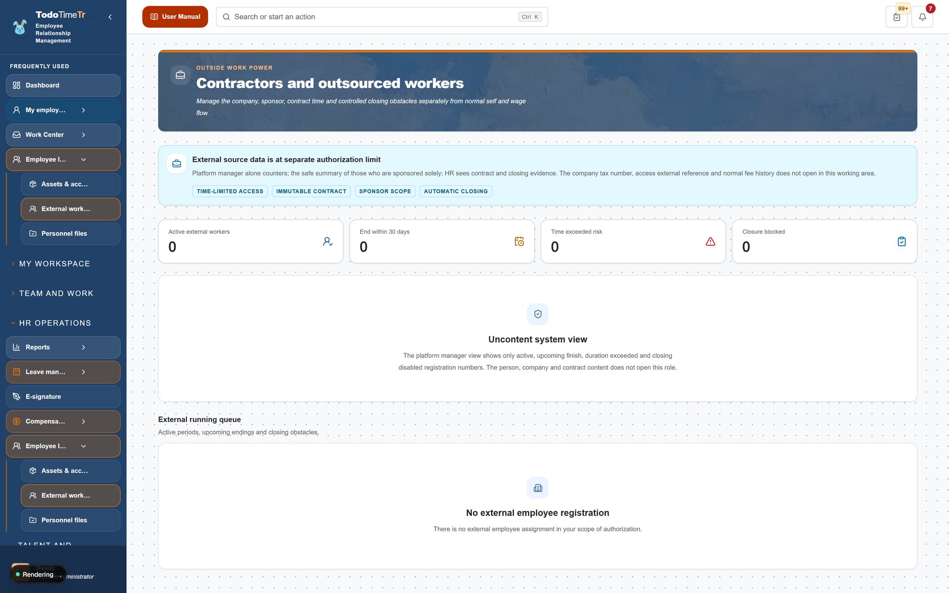 contractors screenshot