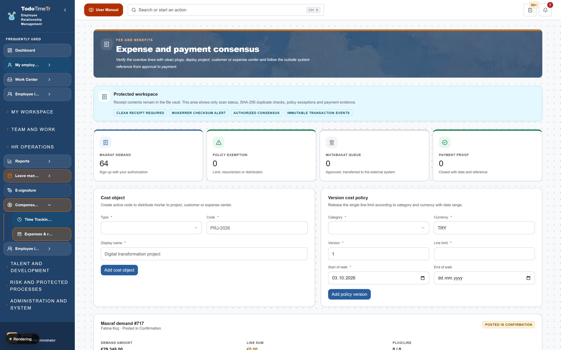 expenses screenshot