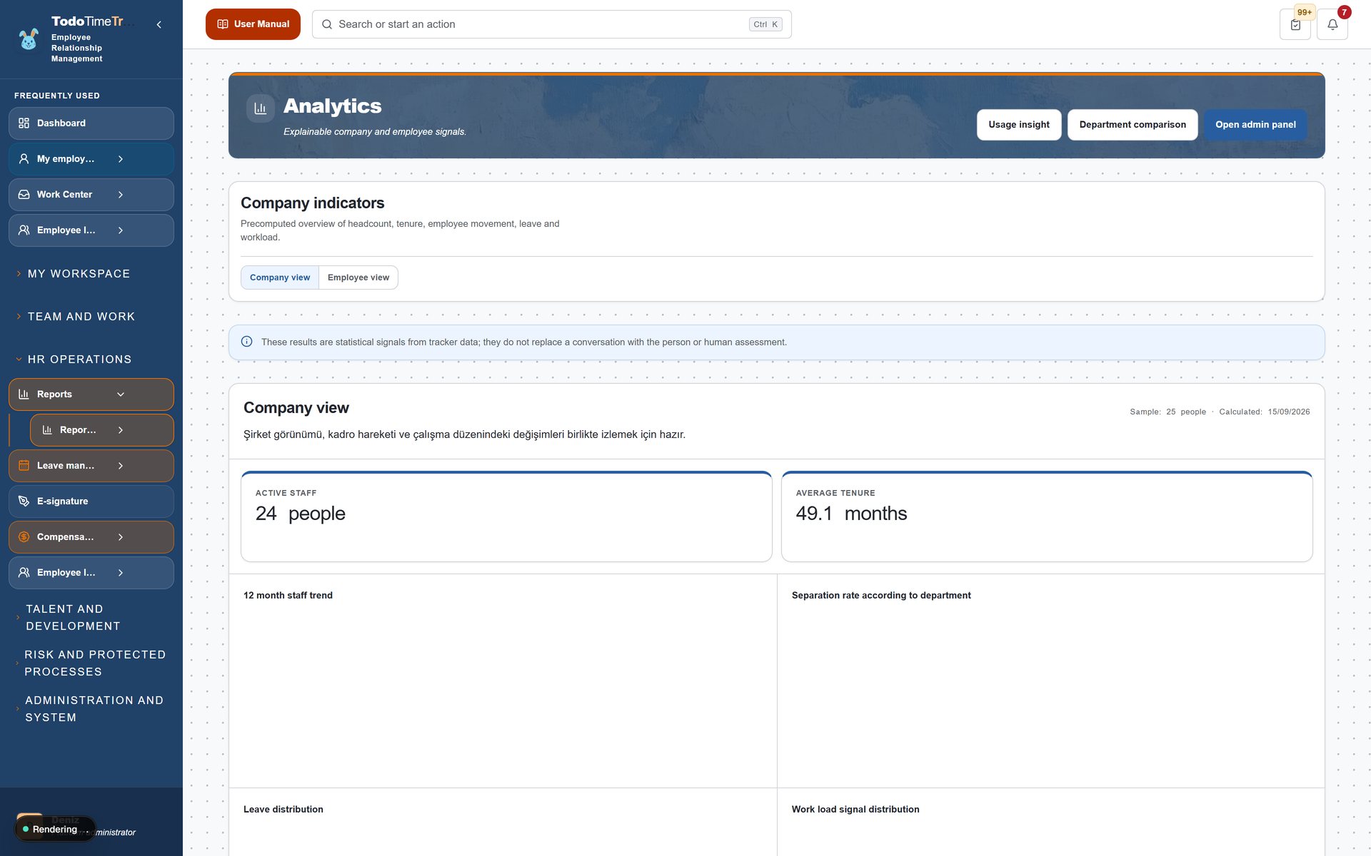 analytics screenshot
